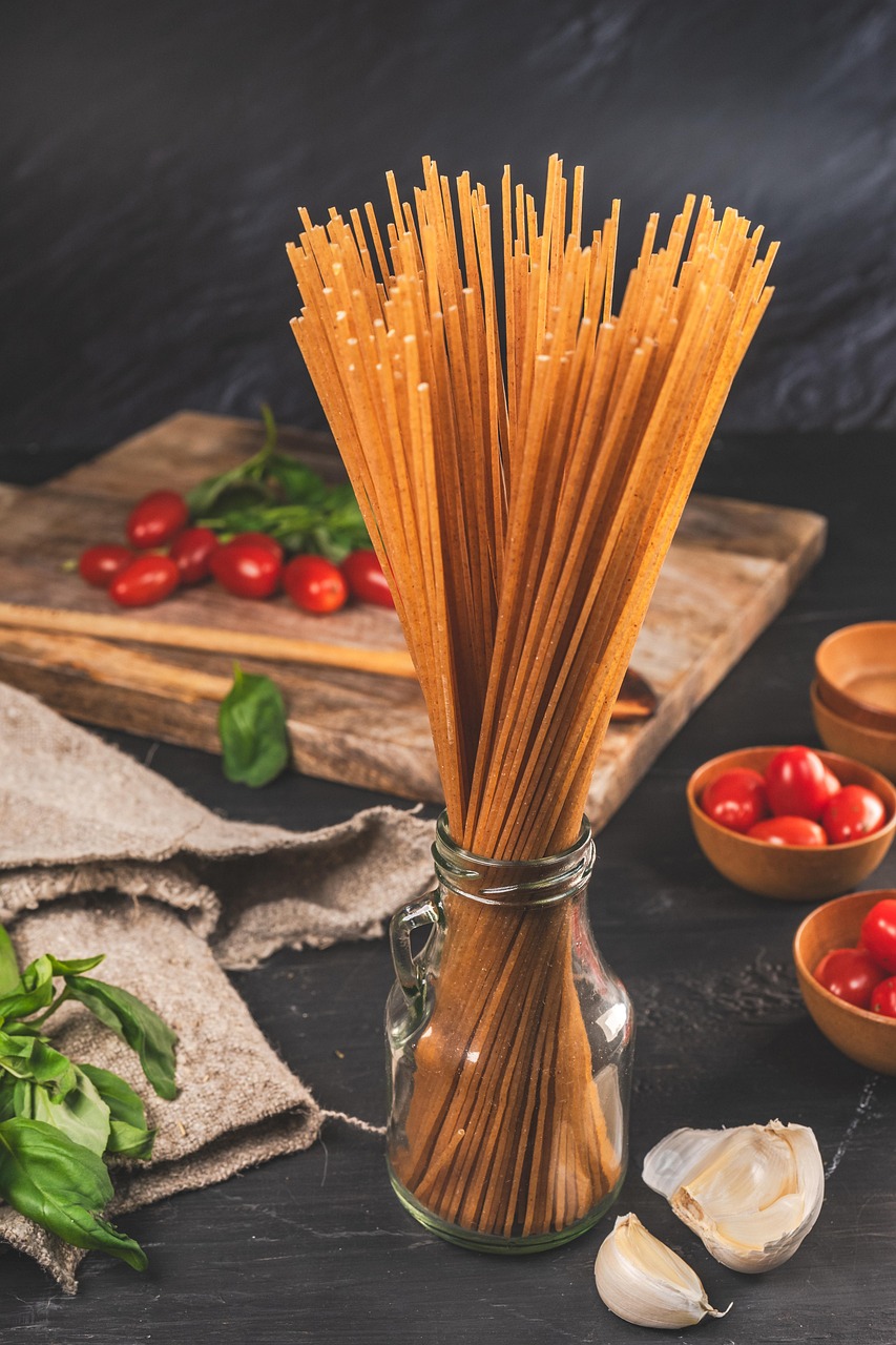pasta, spaghetti, healthy, italian, food, meal, tomatoes, basil, garlic, pasta, pasta, food, food, food, food, food