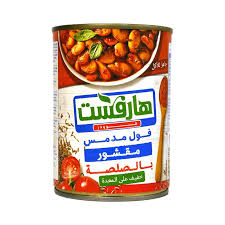 هارفست فول مدمس مقشور بصوص الطماطم 400 جم